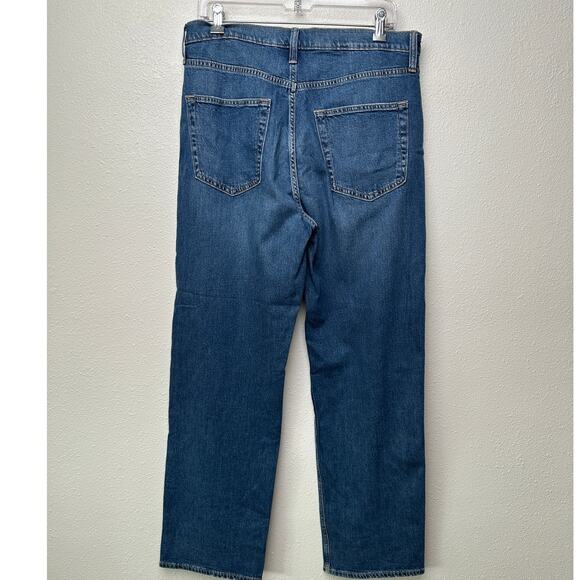 GAP 90s Loose High Rise Jeans Blue Women’s Size 31 Straight Leg - Picture 6 of 14